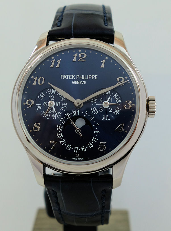 DSC05354 Patek Philippe Perpetual Calendar 5327G-001 White Gold Blue 39mm 2020 Box & Papers Retail $176,000