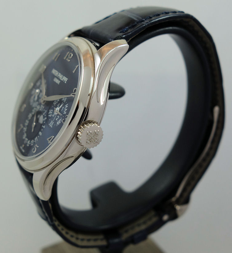 DSC05358 Patek Philippe Perpetual Calendar 5327G-001 White Gold Blue 39mm 2020 Box & Papers Retail $176,000