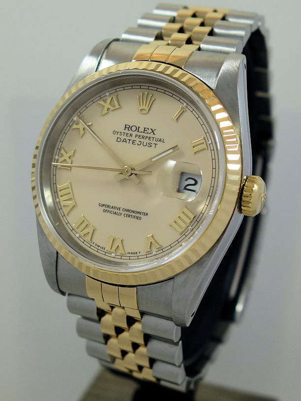 DSC05448 Rolex Datejust 36mm Yellow-Gold & Steel, Roman dial 16233