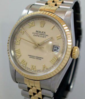 Rolex Datejust 36mm Yellow-Gold & Steel, Roman dial 16233
