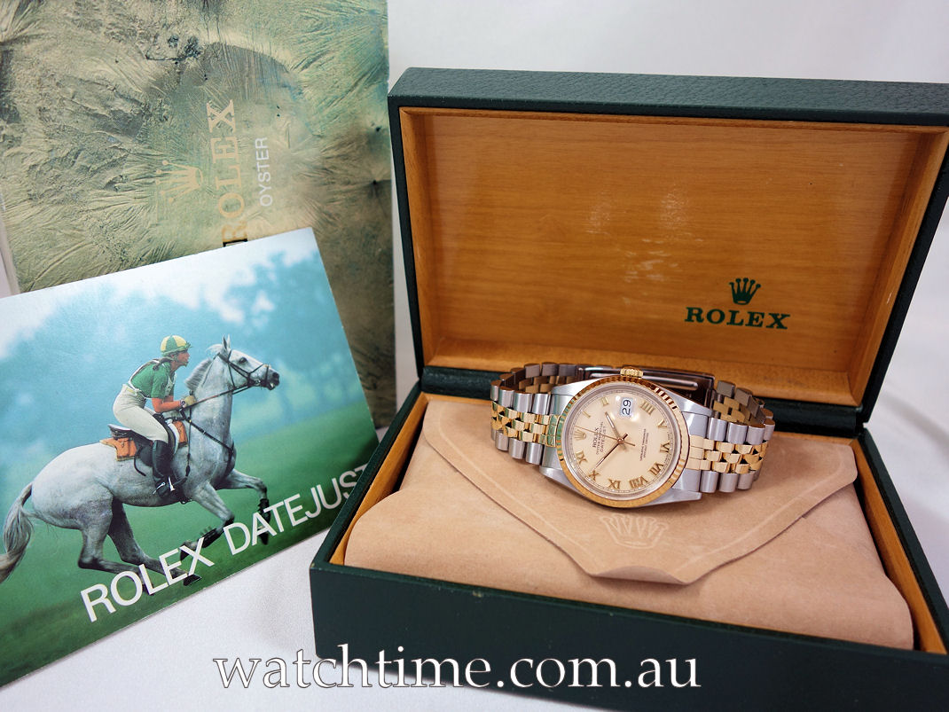 DSC05471 Rolex Datejust 36mm Yellow-Gold & Steel, Roman dial 16233