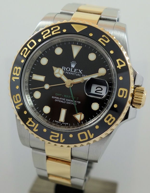 DSC05641 Rolex GMT Master 18k & Steel 116713LN Box & Card 2014