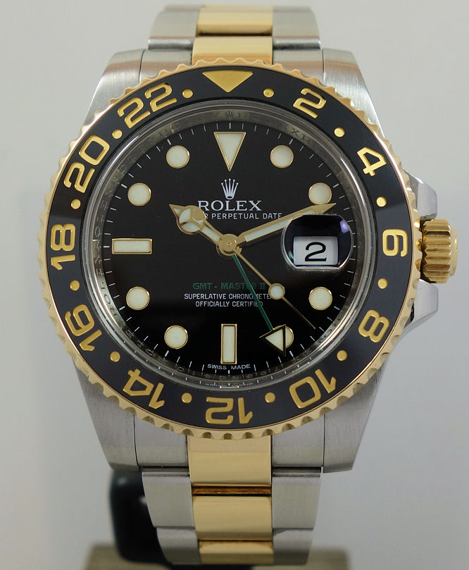 DSC05644 Rolex GMT Master 18k & Steel 116713LN Box & Card 2014