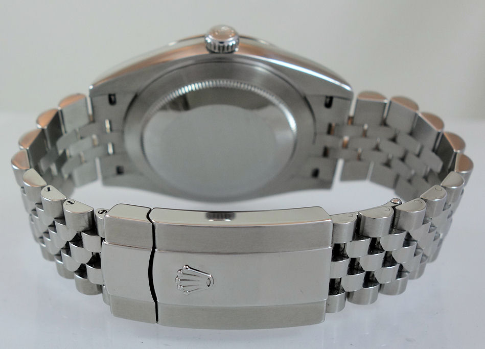 DSC05821 Rolex Datejust 41 Blue Diamond dial, Fluted bezel, Jubilee bracelet 126334 Box & Card