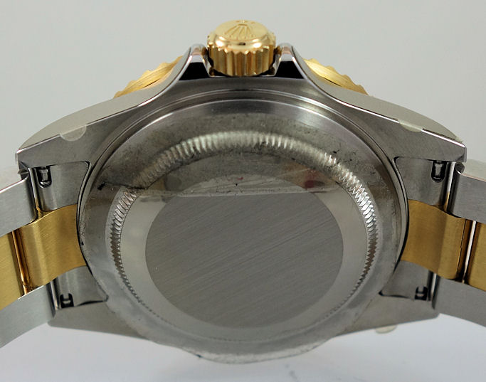 DSC05952 Rolex Submariner Date 18k & Steel, Blue dial 16613 Box & Card *Full Factory Stickers*