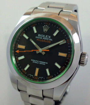 Rolex Milgauss Black Dial-Green Sapphire 116400GV  Full set!