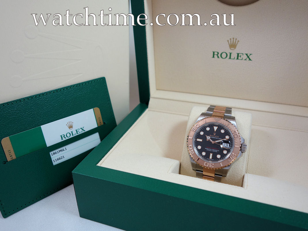 DSC06144 Rolex Yacht-Master 40 18ct Everose & Steel, Black dial 116621