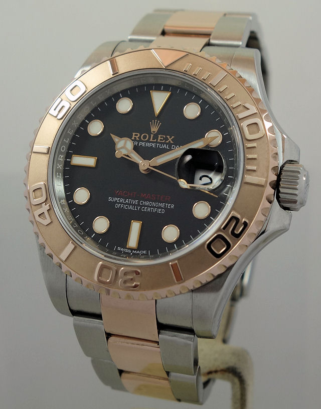 DSC06238 Rolex Yacht-Master 40 18ct Everose & Steel, Black dial 116621