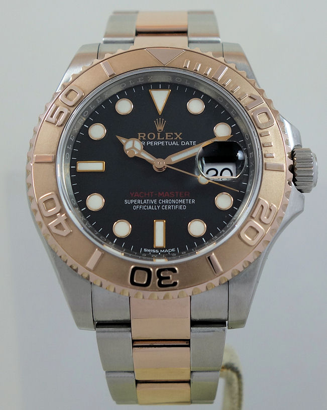 DSC06246 Rolex Yacht-Master 40 18ct Everose & Steel, Black dial 116621