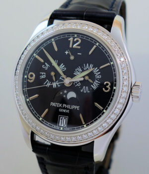 Patek Philippe 5147G-001 Annual Calendar Moonphases 18ct White-Gold with Diamond Bezel & Blue Dial 2023
