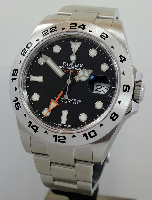 DSC06338 Rolex Explorer II 42mm Black-Dial 216570 Box & Card