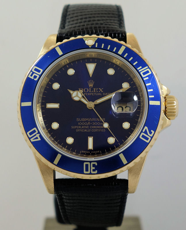 DSC06370 Rolex Submariner 18k GOLD 16618 Box & Papers 2007