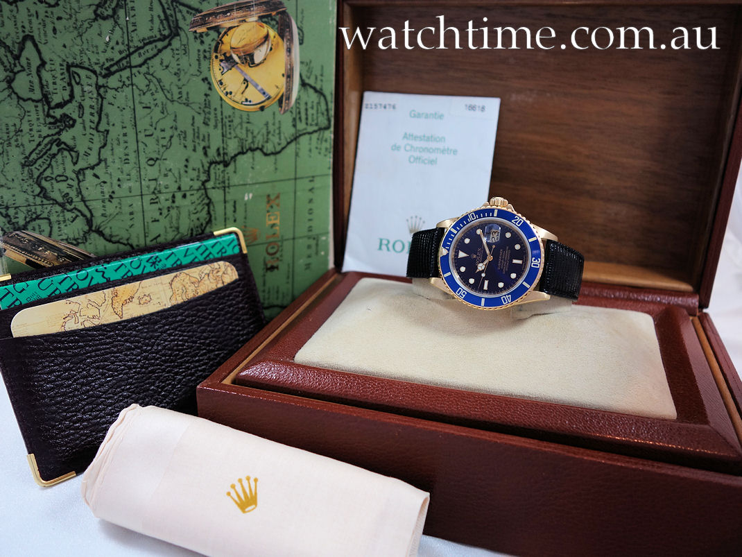 DSC06382 Rolex Submariner 18k GOLD 16618 Box & Papers 2007