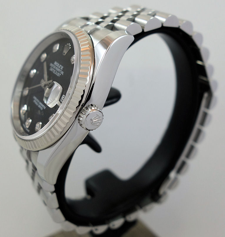 DSC06489 Rolex Datejust 36 Steel, Black Diamond-dial 116234 Box & Card