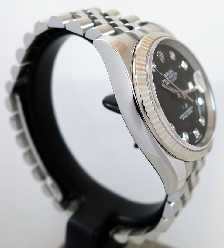 DSC06491 Rolex Datejust 36 Steel, Black Diamond-dial 116234 Box & Card