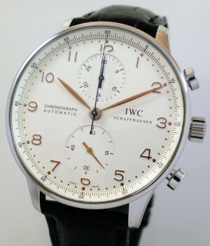IWC Portuguese Chrono  IW371401 Steel 40mm White-dial