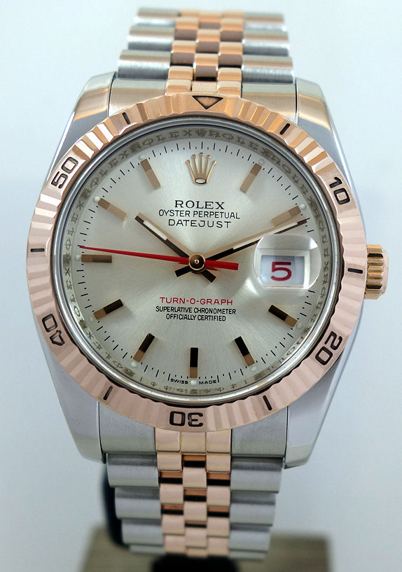 DSC06674 ROLEX Datejust Turnograph Pink-Gold & Steel 116261