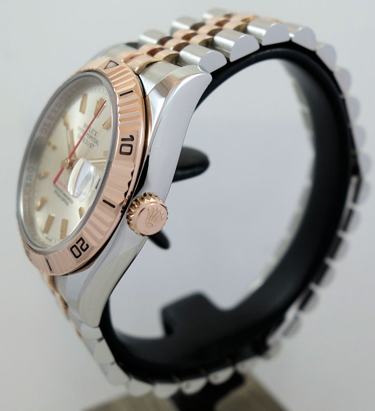 DSC06677 ROLEX Datejust Turnograph Pink-Gold & Steel 116261