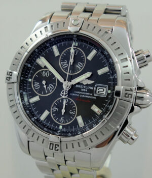 Breitling Chronomat Evolution A13356 Steel, 43.7mm Black-dial