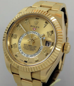 Rolex Sky-Dweller  18k Yellow-Gold  326938  Gold Arabic Dial Box & Card. *$36,000* OFF  Retail!!!