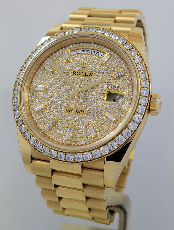 DSC06924 ROLEX Day-Date 40 President 228238 Box & Card November 2021 AM Diamond Dial and Bezel