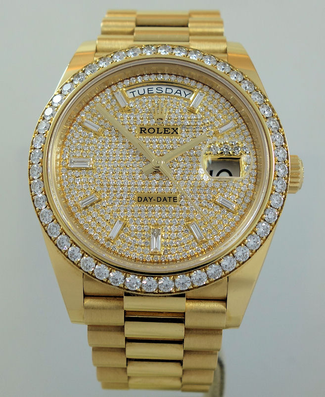 DSC06930 ROLEX Day-Date 40 President 228238 Box & Card November 2021 AM Diamond Dial and Bezel