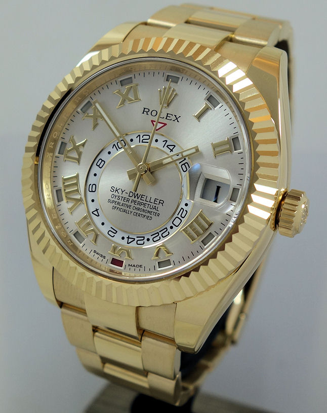 DSC06972 Rolex Sky-Dweller 18k Yellow-Gold 326938 Full Set As New