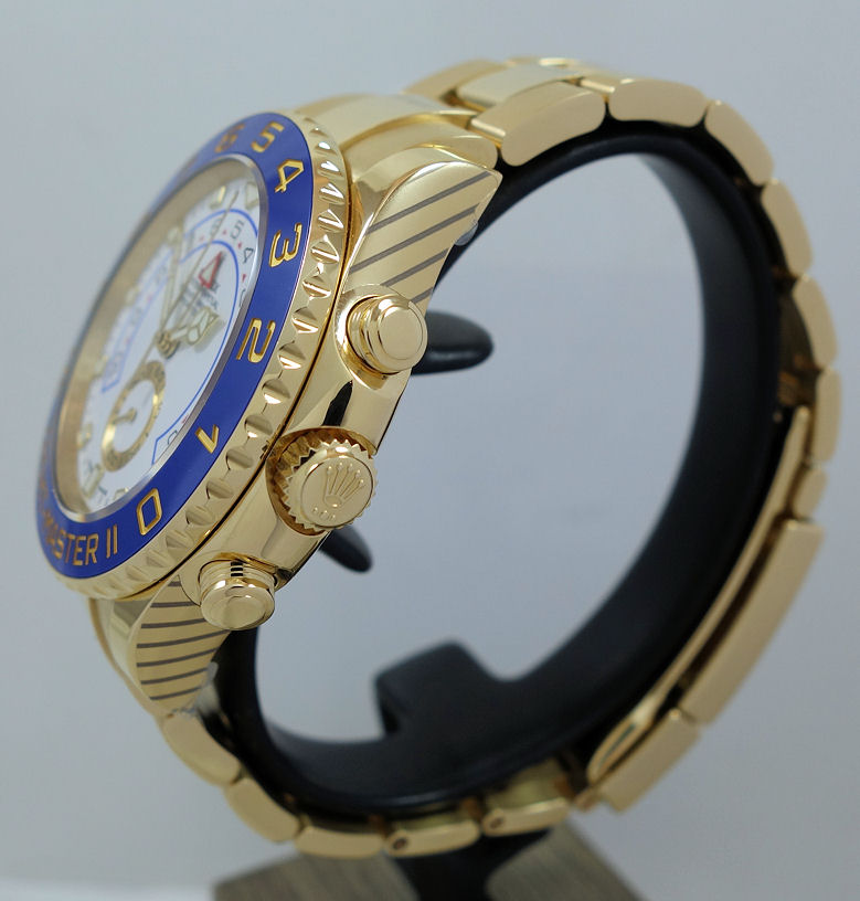 DSC07046 Rolex Yacht-Master II 18K Yellow-Gold 116688 Box & Card 2018 Full Rolex Service 2025