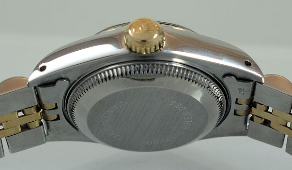 DSC07215 Rolex Lady-Datejust 26mm 18k & Steel, Blue-Vignette Diamond dial 69173