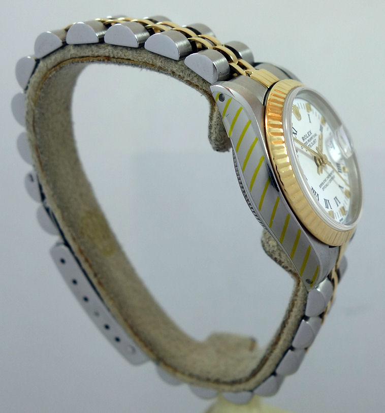 DSC07349 Rolex Lady Datejust 18k & Steel, White Roman dial 69173