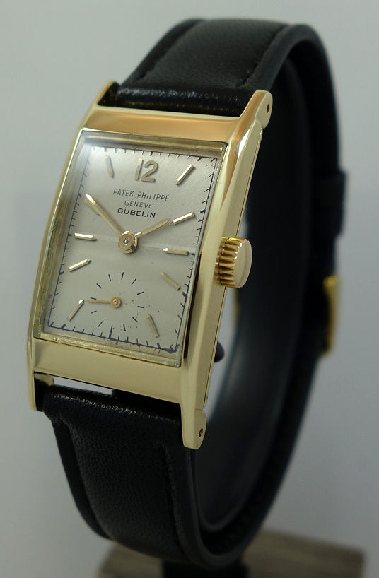 DSC07369 1950s PATEK PHILIPPE ref 2461 18ct Yellow-Gold Rectangular Calibre 9-90