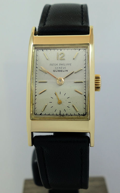 DSC07370 1950s PATEK PHILIPPE ref 2461 18ct Yellow-Gold Rectangular Calibre 9-90