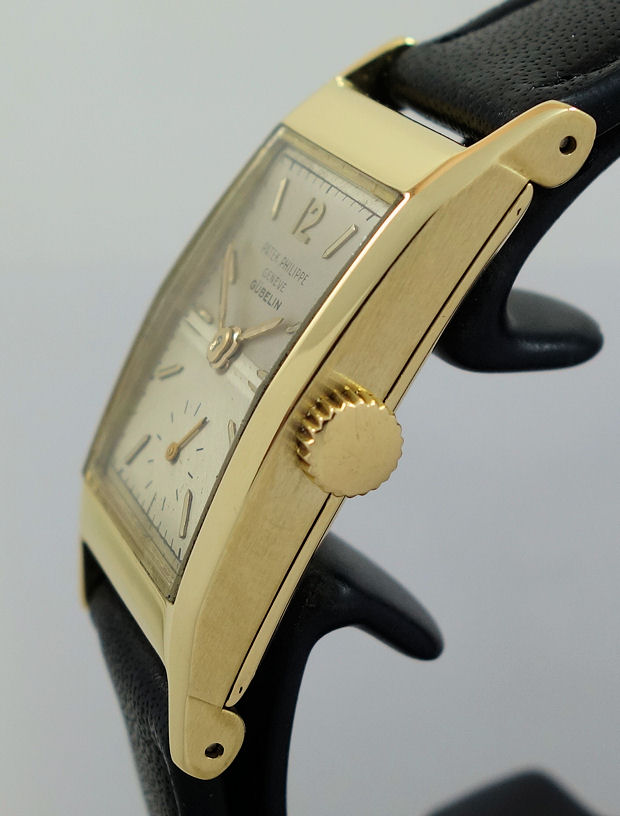 DSC07372 1950s PATEK PHILIPPE ref 2461 18ct Yellow-Gold Rectangular Calibre 9-90