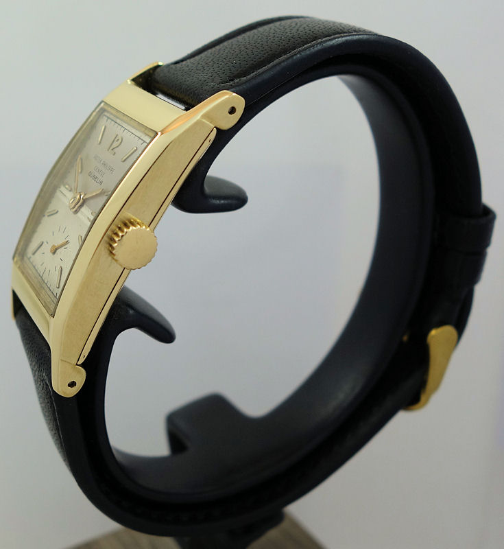 DSC07373 1950s PATEK PHILIPPE ref 2461 18ct Yellow-Gold Rectangular Calibre 9-90