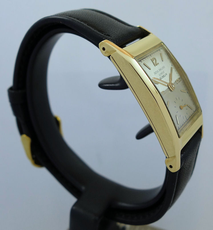 DSC07374 1950s PATEK PHILIPPE ref 2461 18ct Yellow-Gold Rectangular Calibre 9-90