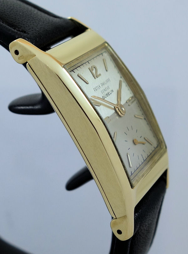 DSC07375 1950s PATEK PHILIPPE ref 2461 18ct Yellow-Gold Rectangular Calibre 9-90