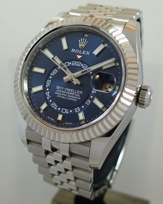 DSC07445 Rolex Sky-Dweller 326934 Steel, Blue Dial & Card