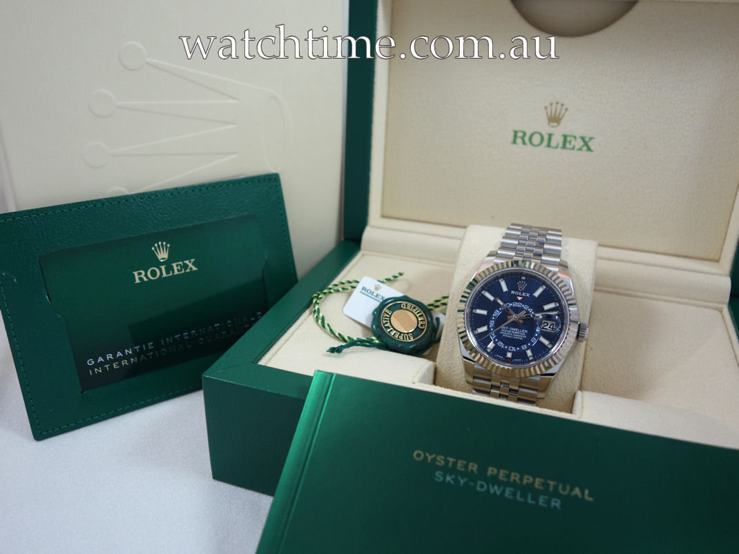 DSC07461 Rolex Sky-Dweller 326934 Steel, Blue Dial & Card
