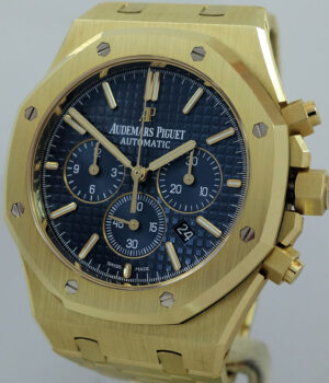 Audemars Piguet ROYAL OAK Chronograph 18k Yellow Gold 41mm Blue Dial 26320BA.OO.1220BA.02
