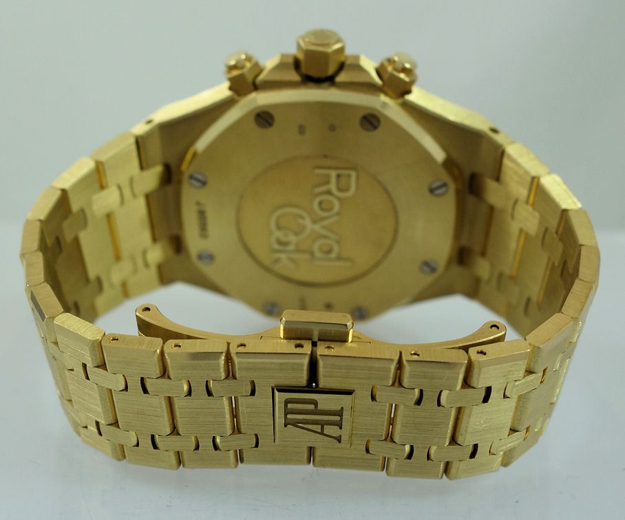 DSC07504 Audemars Piguet ROYAL OAK Chronograph 18k Yellow Gold 41mm Blue Dial 26320BA.OO.1220BA.02