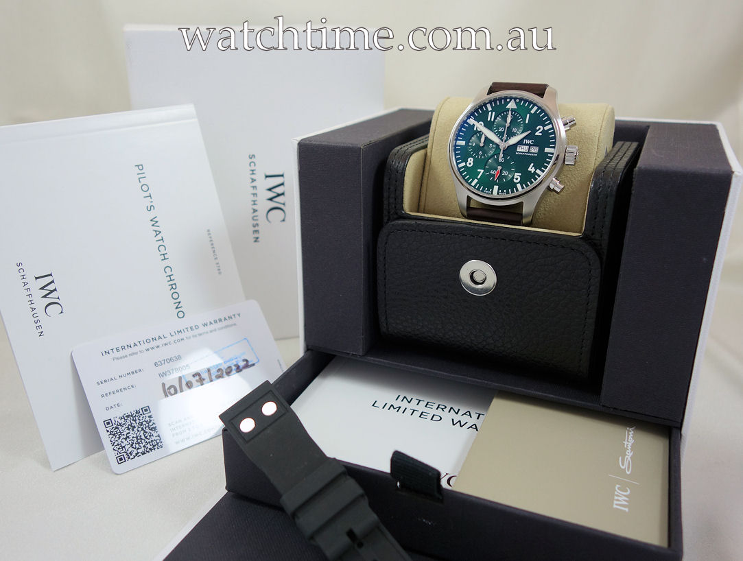 DSC07515 IWC Pilot Chronograph IW378005 GREEN-dial 43mm Steel