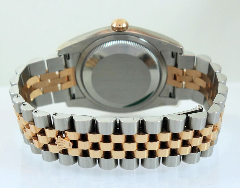 DSC07531 Rolex Datejust 36 Steel & 18k Everose, Black Roman dial 116231*UNUSED* $5000 under Retail