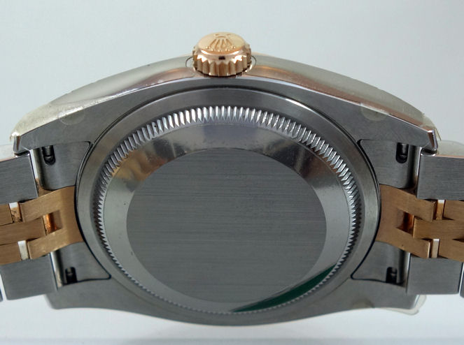 DSC07533 Rolex Datejust 36 Steel & 18k Everose, Black Roman dial 116231*UNUSED* $5000 under Retail