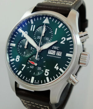 IWC Pilot Chronograph IW378005 GREEN-dial 43mm Steel