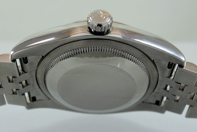 DSC07755 Rolex Datejust 36mm Steel, Salmon-Rose Roman dial 116234 Box & Card