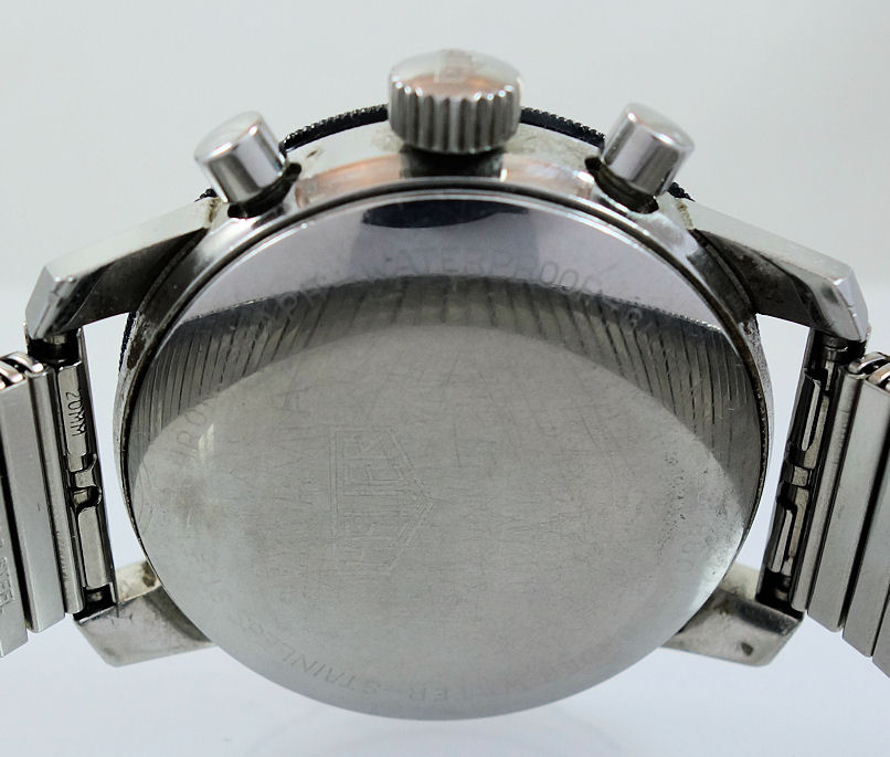 DSC07619 1970s Vintage HEUER Autavia 2446C Steel 40mm Black-dial