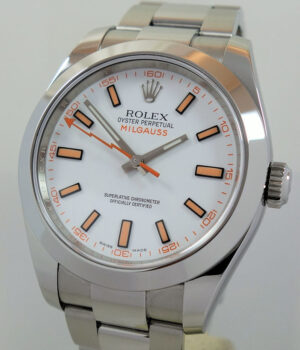 Rolex Milgauss 116400 White-Dial Feb 2017 Box & Card