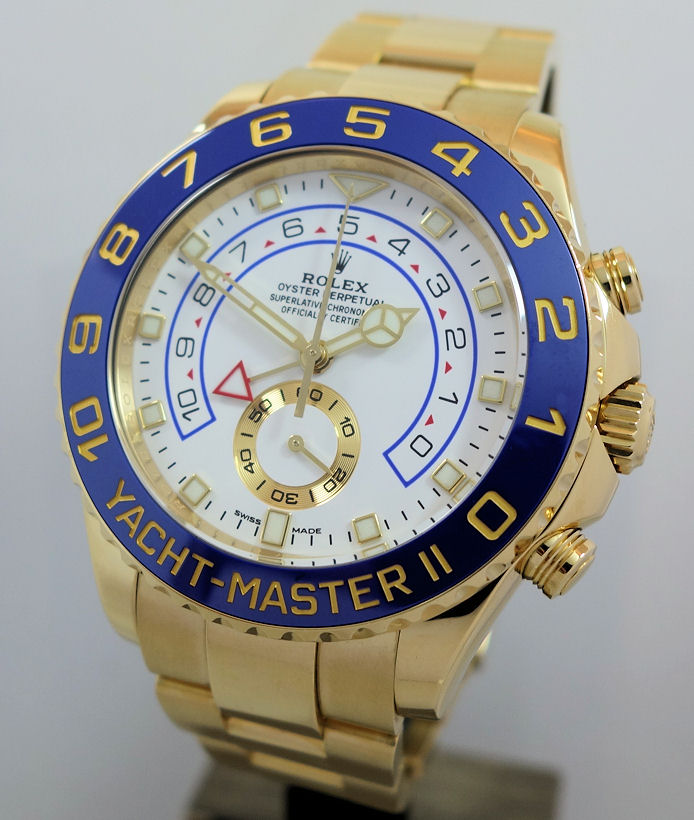 DSC08542 Rolex Yacht-Master II 18K Yellow-Gold 116688 Box & Card 2017 *As Brand New*