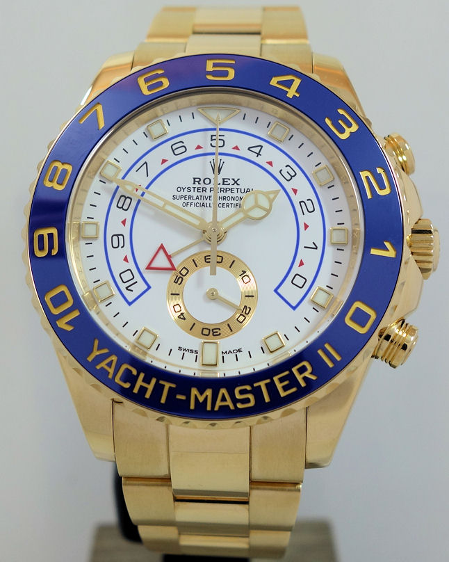 DSC08547 Rolex Yacht-Master II 18K Yellow-Gold 116688 Box & Card 2017 *As Brand New*