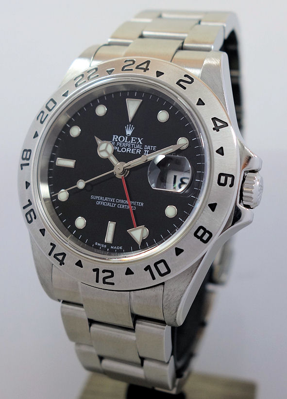 DSC08565 Rolex Explorer II Black dial 16570 Box & Papers